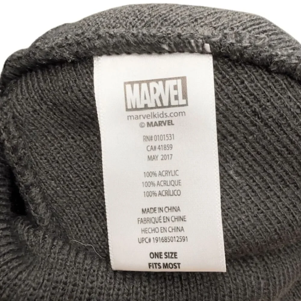 Marvel Men's Comics Skull Ball‎ Cap Hat Beanie Black Fitted One Size